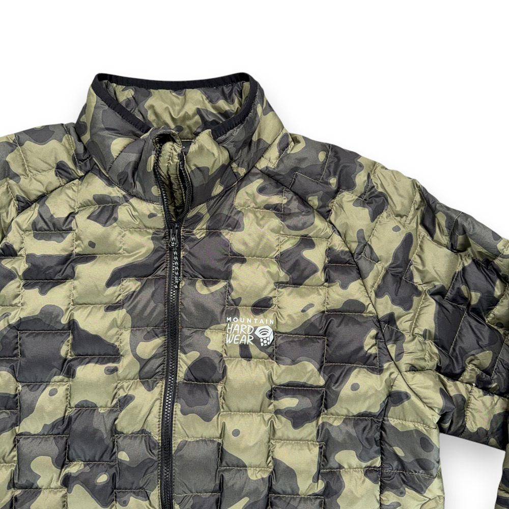 Mountain Hardwear Jacket Adult MEDIUM Green Black Camouflage Down Puffer Summit - Picture 2 of 10